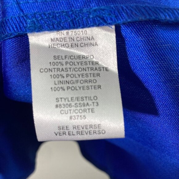 Womens Jrs Jodi Kristopher Fit Flare Halter‎ Dress Black Royal Blue 7 NWT - Picture 8 of 8